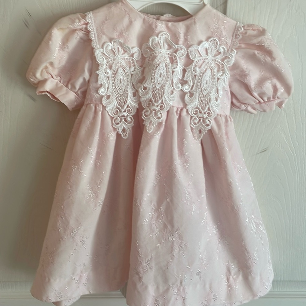 Pink satin dress